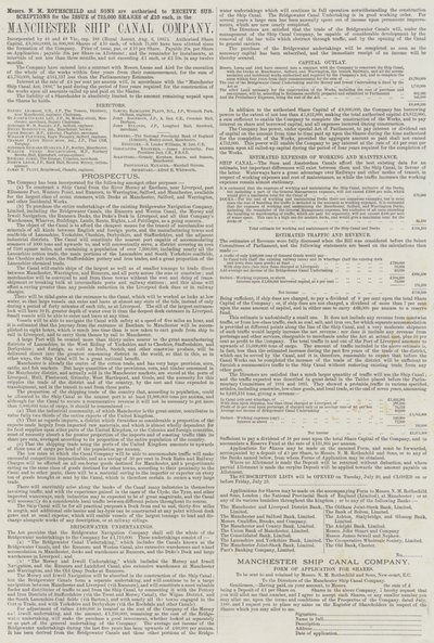 Advertentie, Manchester Ship Canal Company (gravure) door English School
