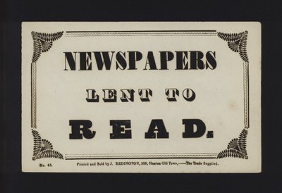 Advertentie: Kranten te leen om te lezen door English School