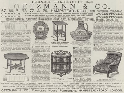 Advertentie, Oetzmann en Company door English School