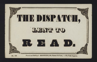 Advertentie: De Despatch te leen om te lezen door English School