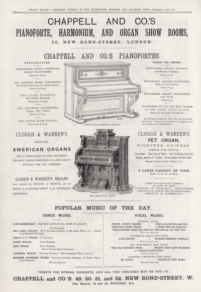 Advertentie voor Chappell en Co