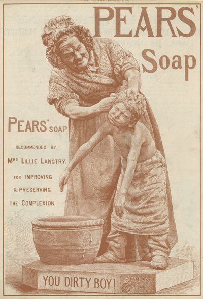 Advertentie voor Pears Soap door English School