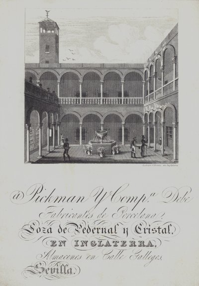 Advertentie voor Pickman and Co, porseleinfabrikanten door English School