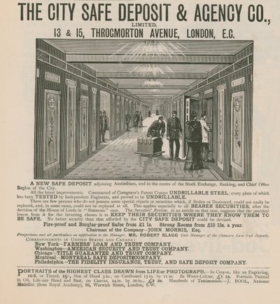 Advertentie voor de City Safe Deposit & Agency Co Limited door English School