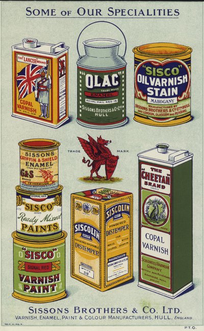 Advertentie voor Sissons Brothers & Co Limited door English School