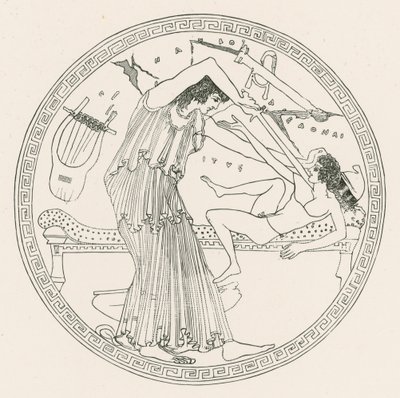Aedon doodt Itys (gravure) door English School