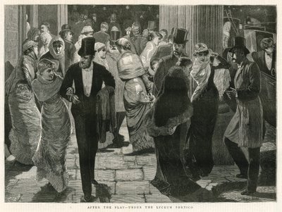 Na het toneelstuk - onder de Lyceum Portico door English School