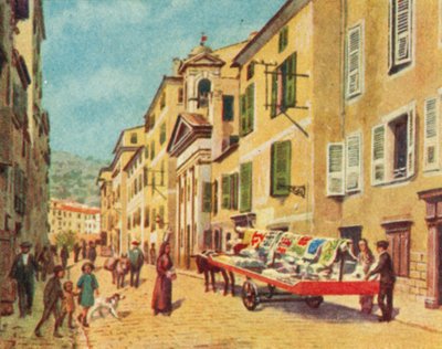 Ajaccio, een Corsicaanse straat door English School