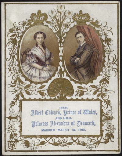 Albert Edward, Prins van Wales, en Prinses Alexandra van Denemarken door English School