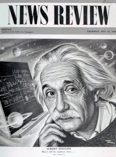 Albert Einstein op de cover van 