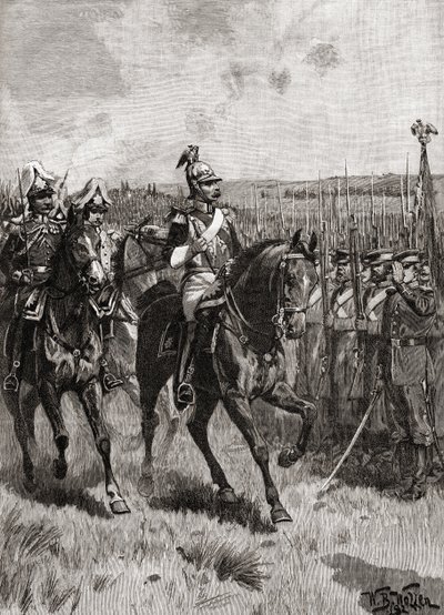 Alexander II van Rusland inspecteert zijn leger in Sebastopol tijdens de Krimoorlog door English School