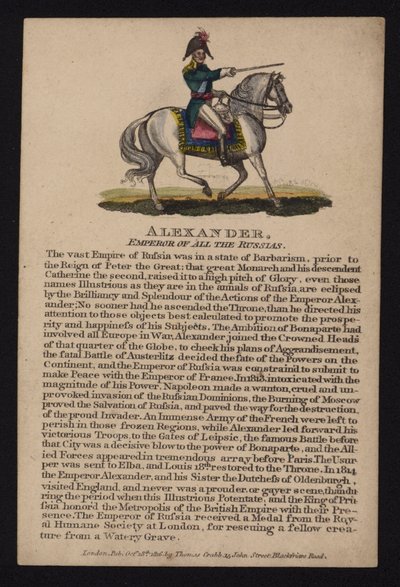 Alexander I, Tsaar van Rusland door English School