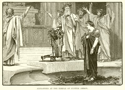 Alexander bij de tempel van Jupiter Ammon door English School