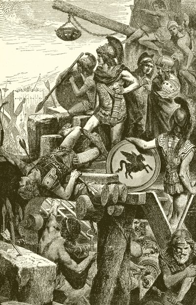 Alexander de Grote bij het beleg van Tyrus door English School