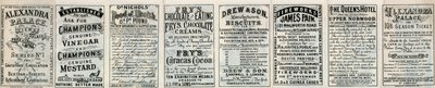 Alexandra Palace - Advertenties op de achterkant van brochure door English School