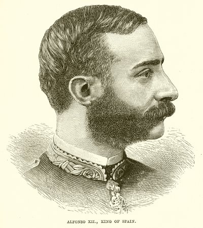 Alfonso XII, Koning van Spanje door English School