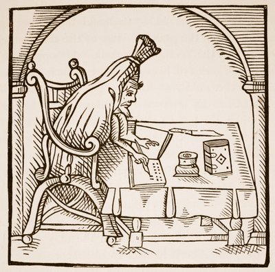 Allegorisch beeld van Robert Green in zijn doodskleed, uit Greene in Conceipt door John Dickenson, 1598 door English School