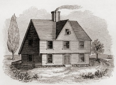 Allyn House, New Plymouth, Noord-Amerika, uit 