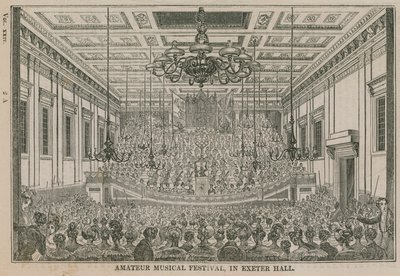 Amateur muziekfestival in Exeter Hall door English School