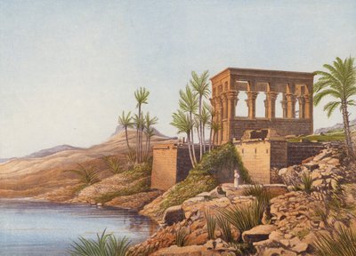 Een Egyptische tempel, bij de rivier de Nijl, Philae door English School