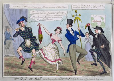 Een O.P.ra Bal, Eindigend met een Schotse Reel op de Deun van Vang Hem en Houd Hem, uitgegeven door S.W. Fores, 1823 door English School