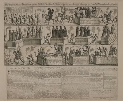 Een anti-katholieke processie (1680) door English School