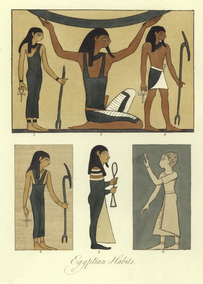 Oude Egyptische kostuums door English School