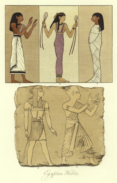 Oude Egyptische kostuums door English School