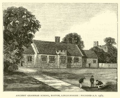 Oude Grammatica School, Boston, Lincolnshire, opgericht AD 1567 door English School