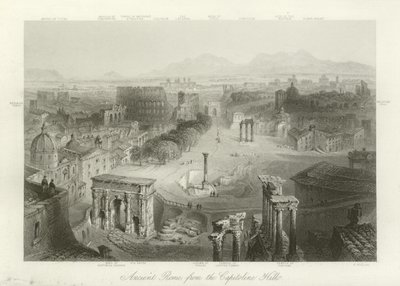 Oud Rome vanaf de Capitolijnse heuvels door English School