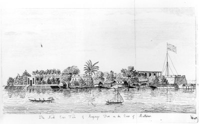 Anjengo Fort aan de kust van Malabar, India, uit Reis naar de Oost-Indië door John Henry Grose, 2e editie, gepubliceerd 1766 door English School