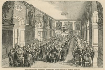 Jaarlijks diner van de gouverneurs van Bridewell en Bethlehem Ziekenhuizen door English School