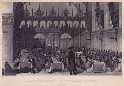 Jaarlijkse examen in Trinity College, Cambridge, mei 1842 door English School