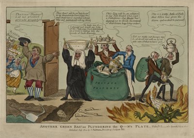 Nog een groene tas!! of het plunderen van het bord van de koningin. Zie Dr. L--n
