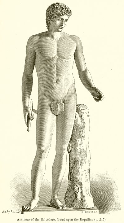 Antinous van de Belvedere, gevonden op de Esquilijn door English School