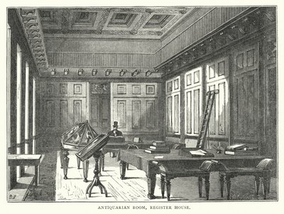 Antiquarische Kamer, Register House (gravure) door English School