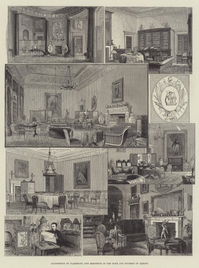 Appartementen van Claremont, de residentie van de hertog en hertogin van Albany door English School