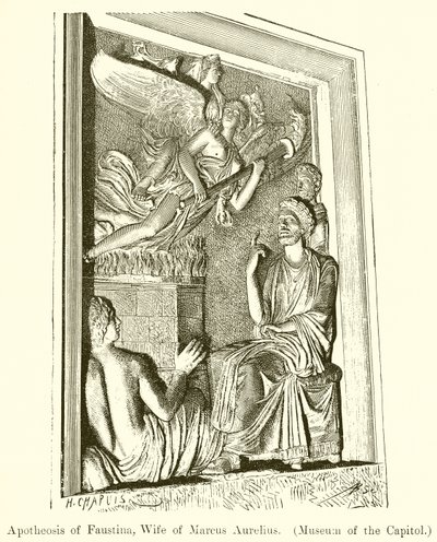 Apotheose van Faustina, vrouw van Marcus Aurelius. (Museum van Capitool) door English School