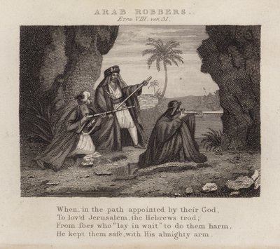 Arabische rovers, Ezra VIII, vers 31 door English School