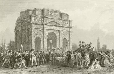 Triomfboog van Marius, in Orange, aan de Rhône door English School