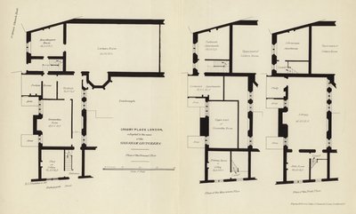 Architectonische plannen van Crosby Place door English School