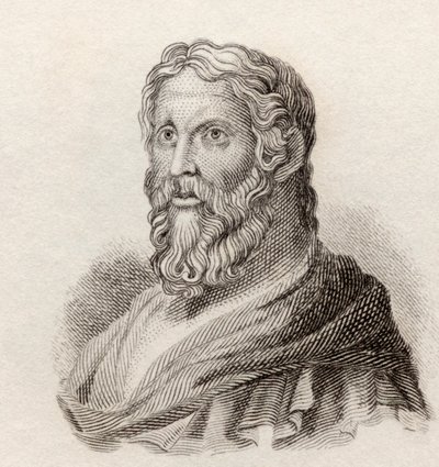 Aristophanes, ca. 446 tot ca. 386 v.Chr. Komedieschrijver van het oude Griekenland, uit Crabb