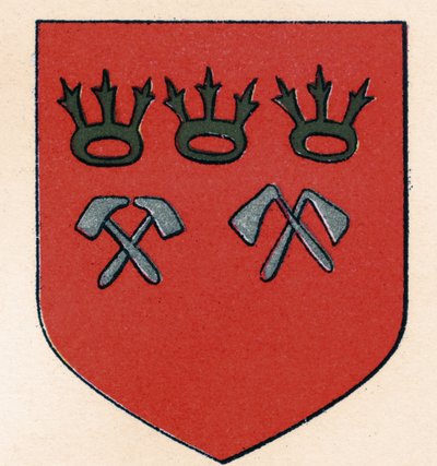 Wapens van de Metselaars van Keulen, uit The History of Freemasonry, volume II, uitgegeven door Thomas C. Jack, Londen, 1883 door English School
