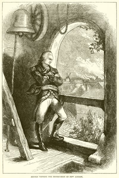 Arnold bekijkt de vernietiging van New London door English School