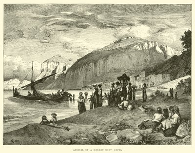 Aankomst van een marktboot, Capri door English School