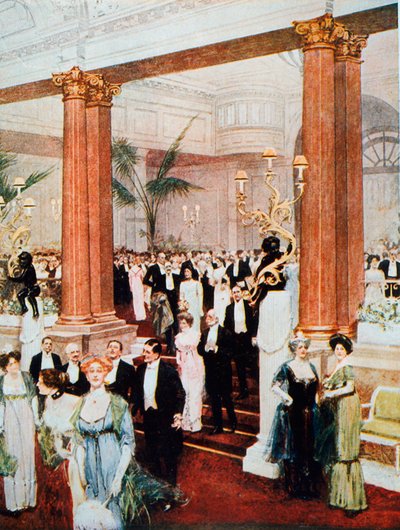 Aankomst voor het avondmaal in het Savoy in 1912 door English School