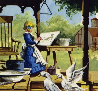 Als kind genoot Anna Mary Robertson van schilderen door English School