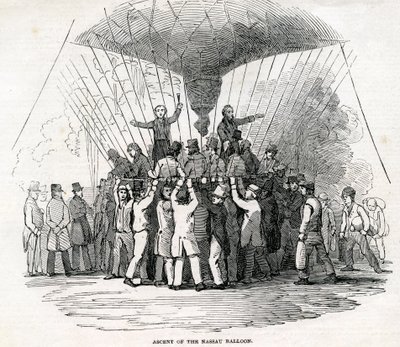 Opstijging van de Nassau-ballon door English School