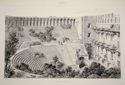 Aspendu - Interieur van Theater, uit De Belangrijkste Ruïnes van Klein-Azië, uitgegeven 1863 (litho) door English School