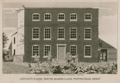 Asplins Boerderij, Marsh Lane, Tottenham, Londen door English School